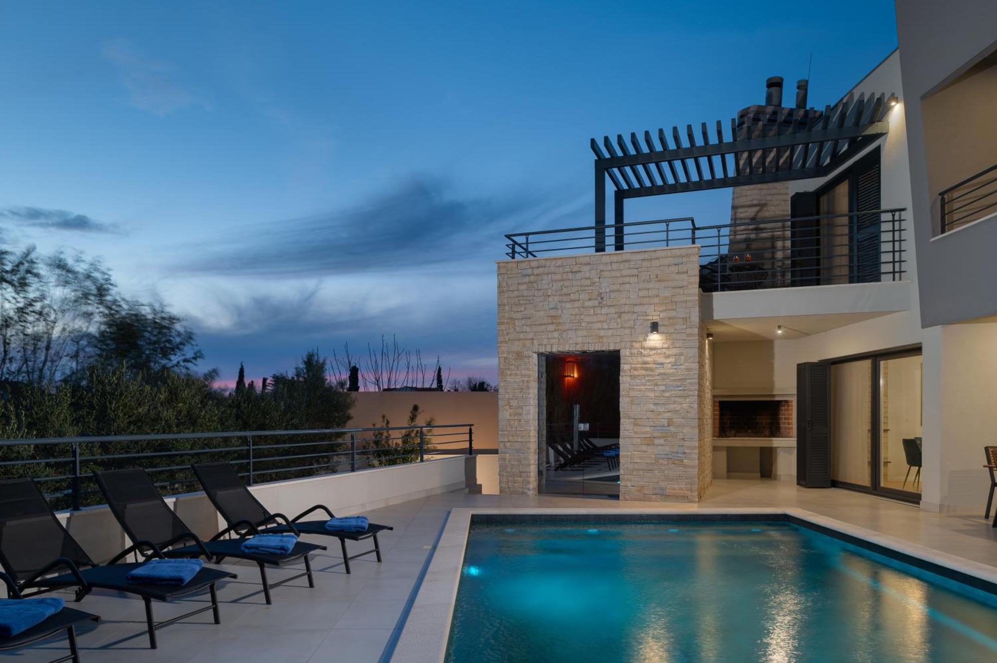 Villa Roca With Heated Pool And Sauna Privlaka  Exterior foto