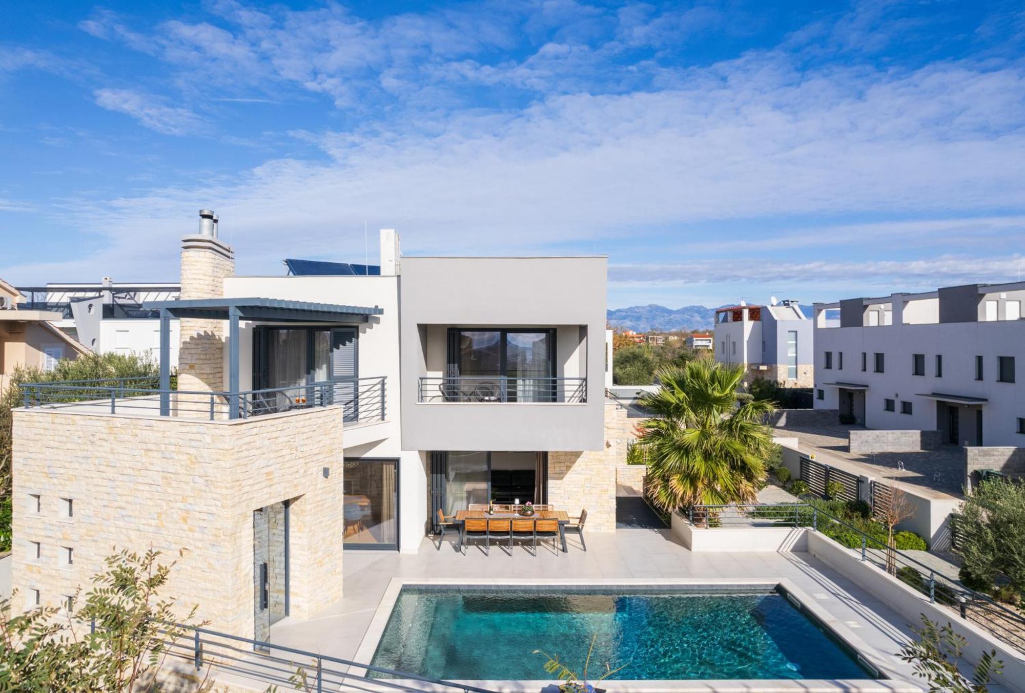 Villa Roca With Heated Pool And Sauna Privlaka  Exterior foto