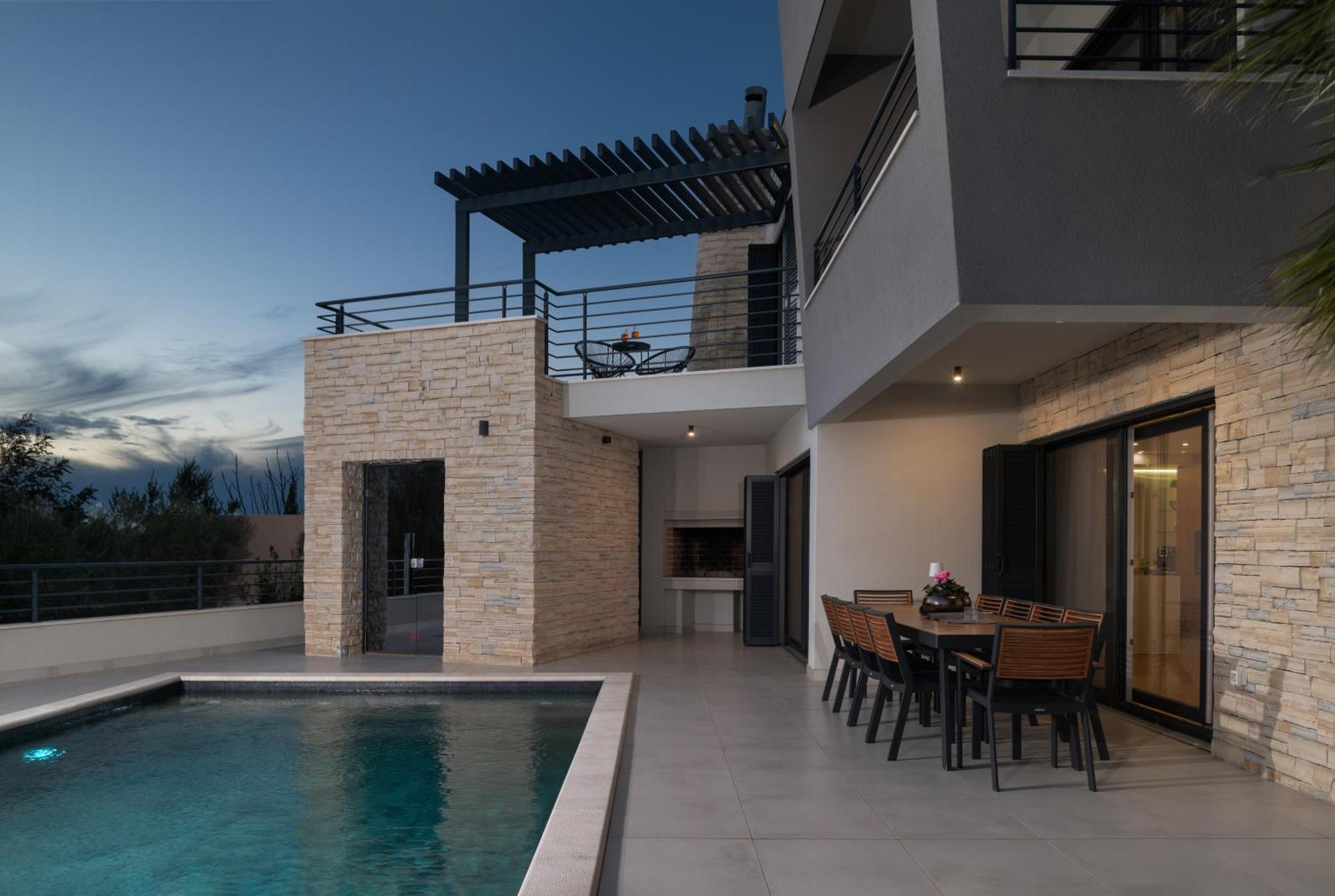 Villa Roca With Heated Pool And Sauna Privlaka  Exterior foto